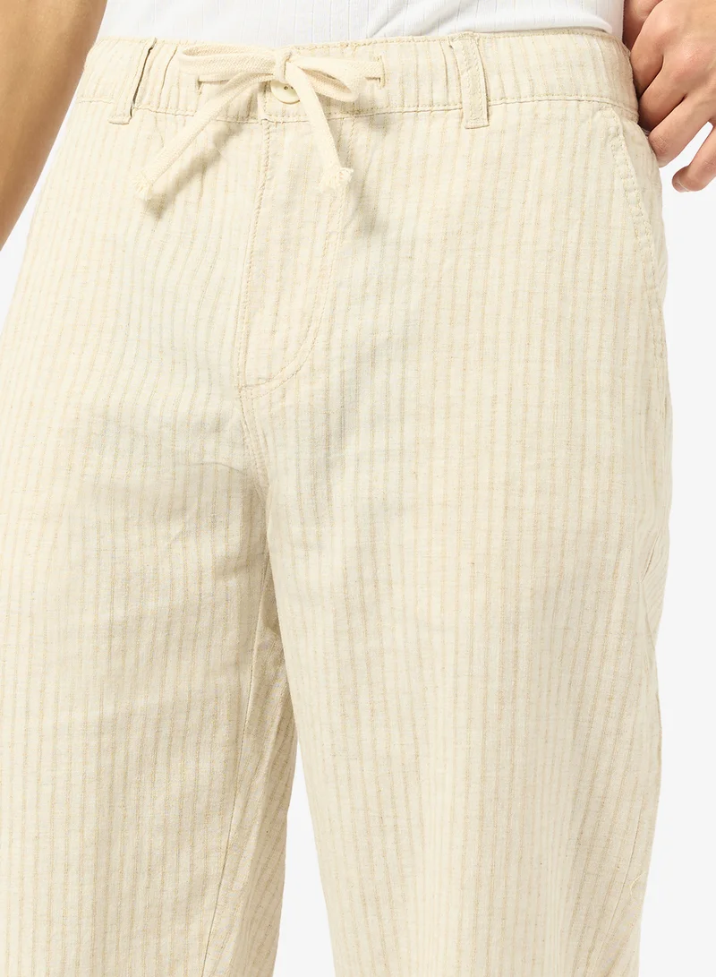 Ripples  Mens Linen Blend Straight Leg Pants for Men | Best Price UAE